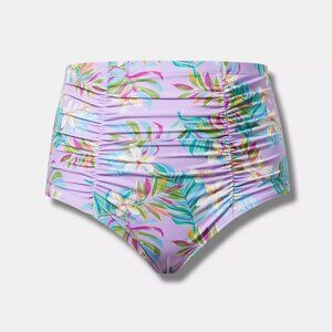 TORRID High-Rise Ruched Bikini Bottom ONLY Size 2 NWT